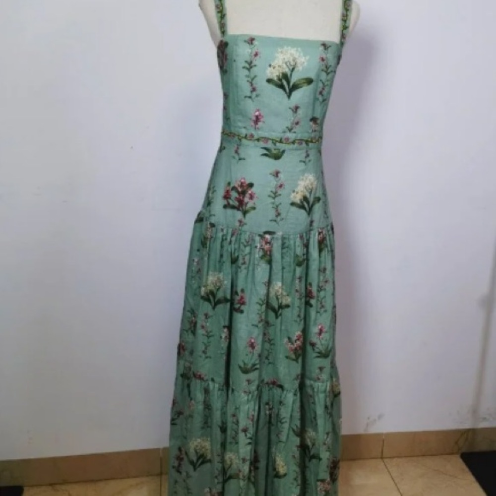 Agua by Agua Bendita Lima Orquidea Linen Maxi Dress - Picture 4 of 14